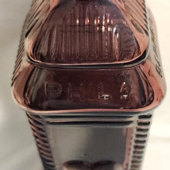 Vintage 60's Berring's Apple Bitters Square deep Amethyst Glass Bottle PA USA - Picture 9 of 10